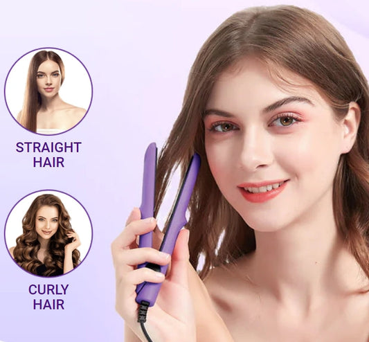 🎁Hot Sale 57% OFF⏳2-in-1 Mini Curling Wand & Flat Iron Hair Straightener