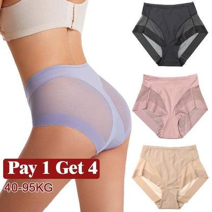 💥Buy 1 Get 4 (4packs)💥High Waist Ice Silk Seamless Shaping Briefs--Last Day 50% OFF