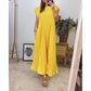 🔥Free Shipping🔥Sleeveless pleated simple solid colour dress