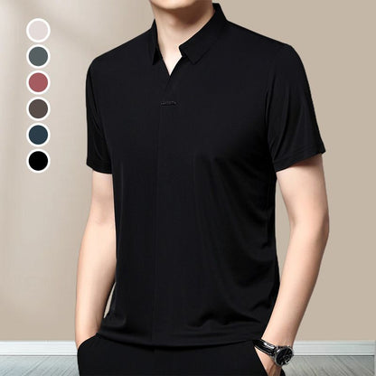 🎁Hot Sale 50% OFF⏳Men’s Casual Lapel Breathable Wrinkle-free T-shirt