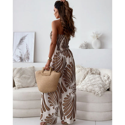 💥Hot Sale 50% OFF💕Off-Shoulder Sleeveless Jumpsuit with Wide Legs