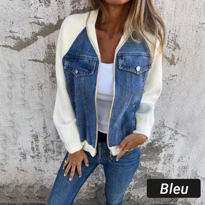 🔥Free Shipping🔥New Fashion Women's Creative Denim Splicing Jacket