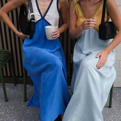 💥Free Shipping👗V Neck Maxi Sleeveless Dress