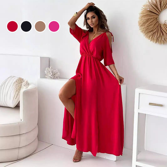 🌷Limited time offer 58% OFF💃Women’s Elegant Sexy V Neck Side Slit Dress