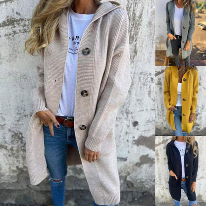 🌸Limit Time 50% OFF & Free Shiping🌸Button-down cardigan with hood for women