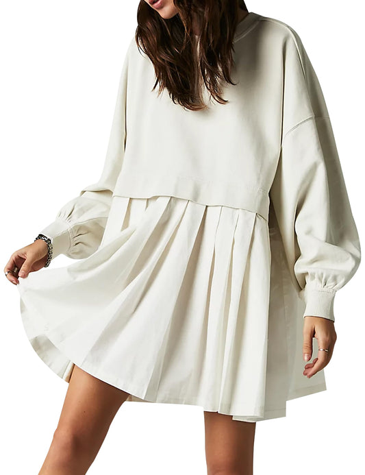 💕Hot Sale 49% OFF🥰Womens Oversized Sweatshirt Dress Crewneck Mini Dress